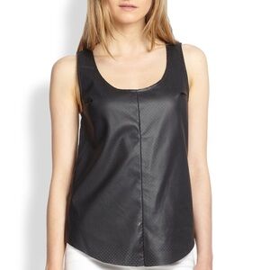 NWOT Townsen Rookie Perforated Faux-leather Tank - Abyss